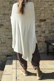 Skarsgard Asymmetric Knit Tunic Ecru /24=